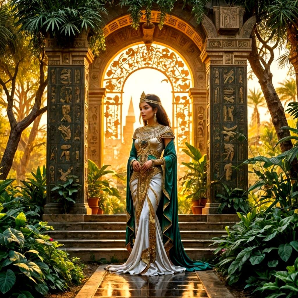 Egyptian Princess in Her Garden