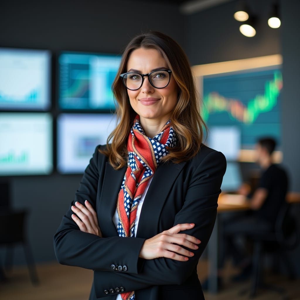 Successful Entrepreneur in Modern Office: Professional Portr...