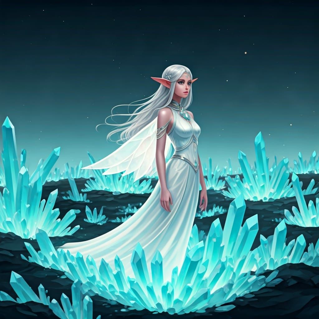 Ethereal Aether Elf in Crystal Field