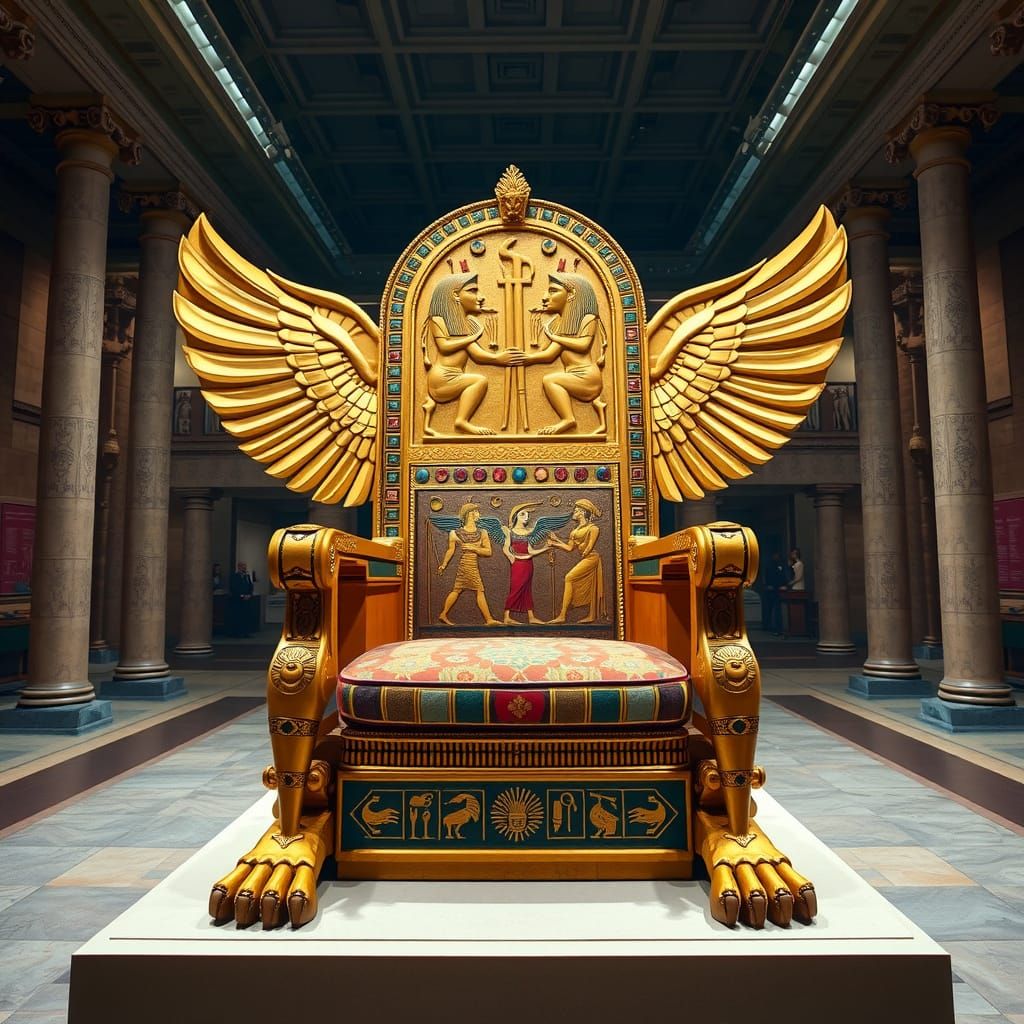 Egyptian throne, British museum