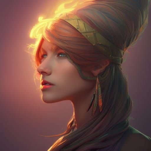 Detailed Portrait of a Snake Witch in Artstation Style