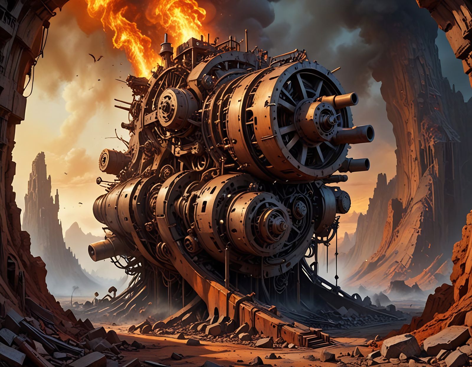 Gigantic Tunneling Machine Unveils Post-Apocalyptic Depths