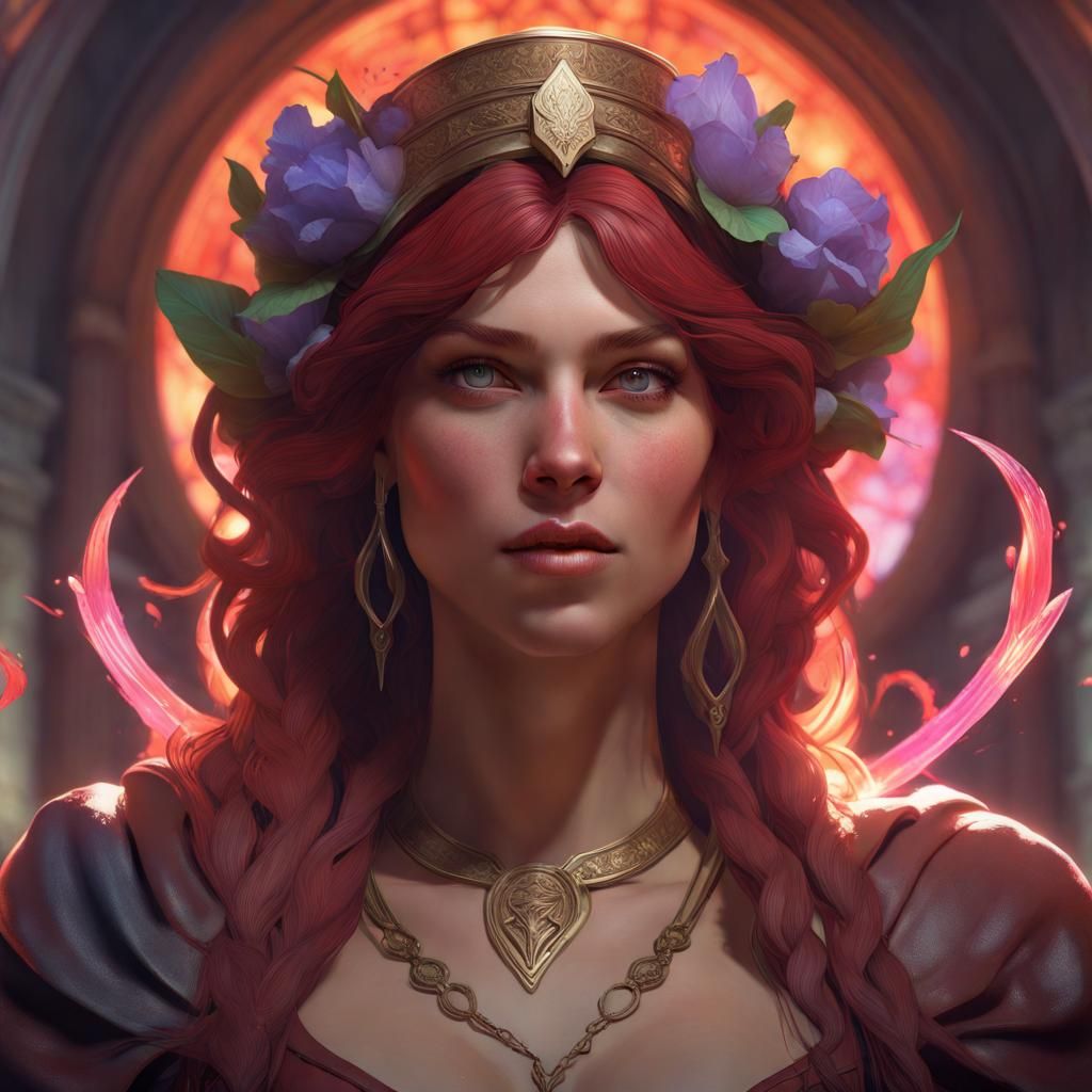 Lilith in Eden: Hyperdetailed Portrait