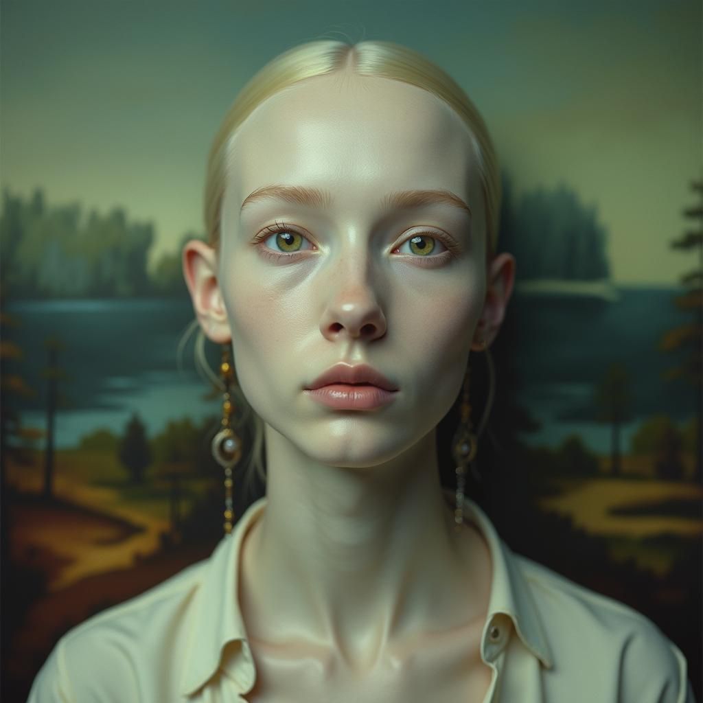 Uncanny Valley Mona Lisa: Hyperrealistic Dream Portrait