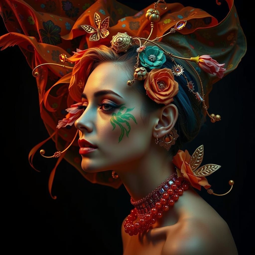 Psychedelic Garden of Cosmic Mystery and Tropical Heat