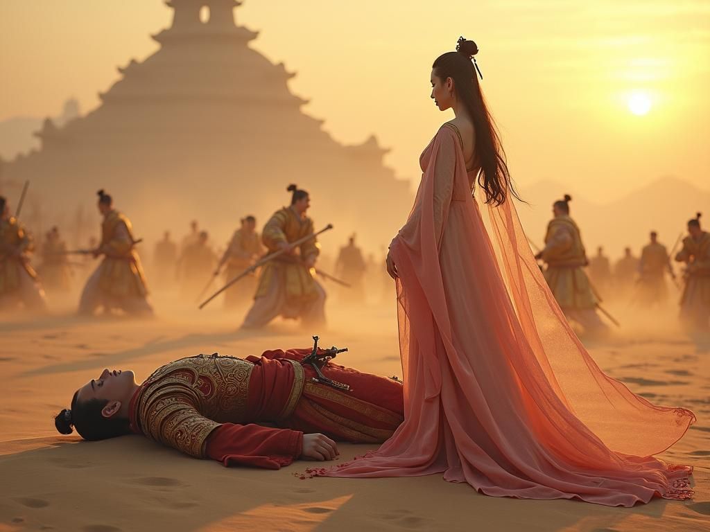 Sorrowful Farewell on Ancient Battlefield in Chinese Style