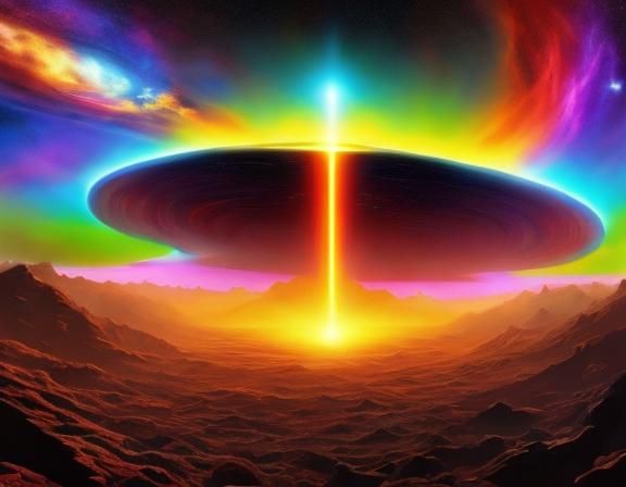 Brilliant and Voracious Black Hole in Sci-Fi Style