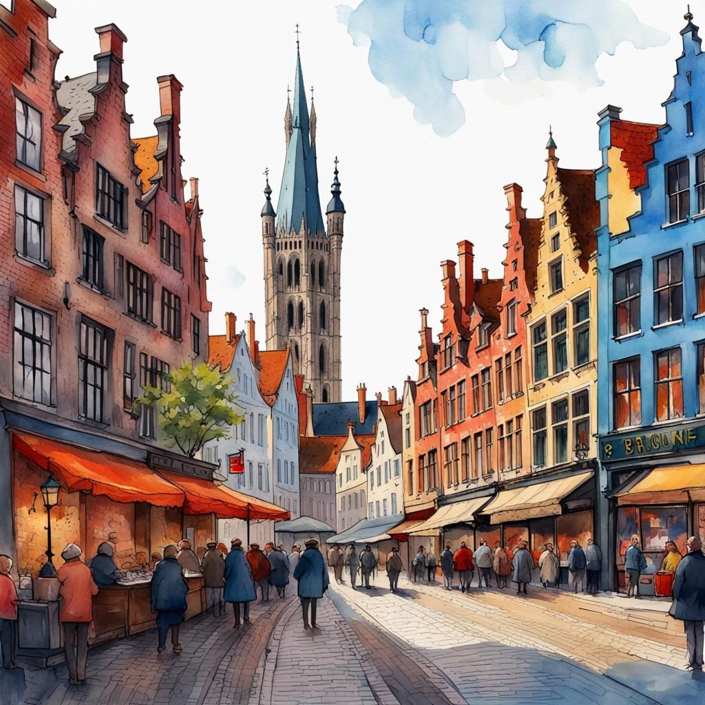 Grote Markt, Bruges, Belgium