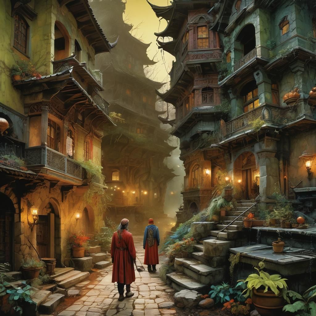 16k, Charles Vess & Mike Ploog :: colorful ink and colored p...