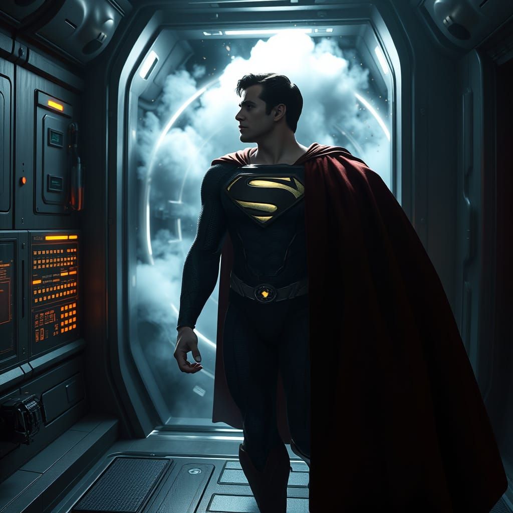 Superman Watches Martian Manhunter Phase Through Spacestatio...