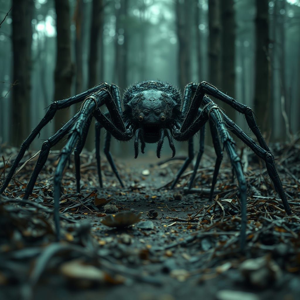 Crippled Horror Beast Crawls Through Dying Dystopian Forest