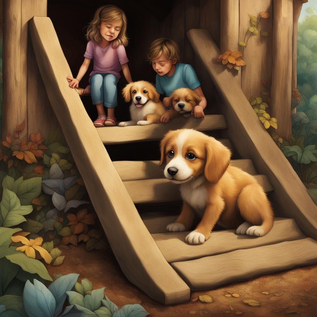 Lost Puppy Adventure: Children Find a Friend