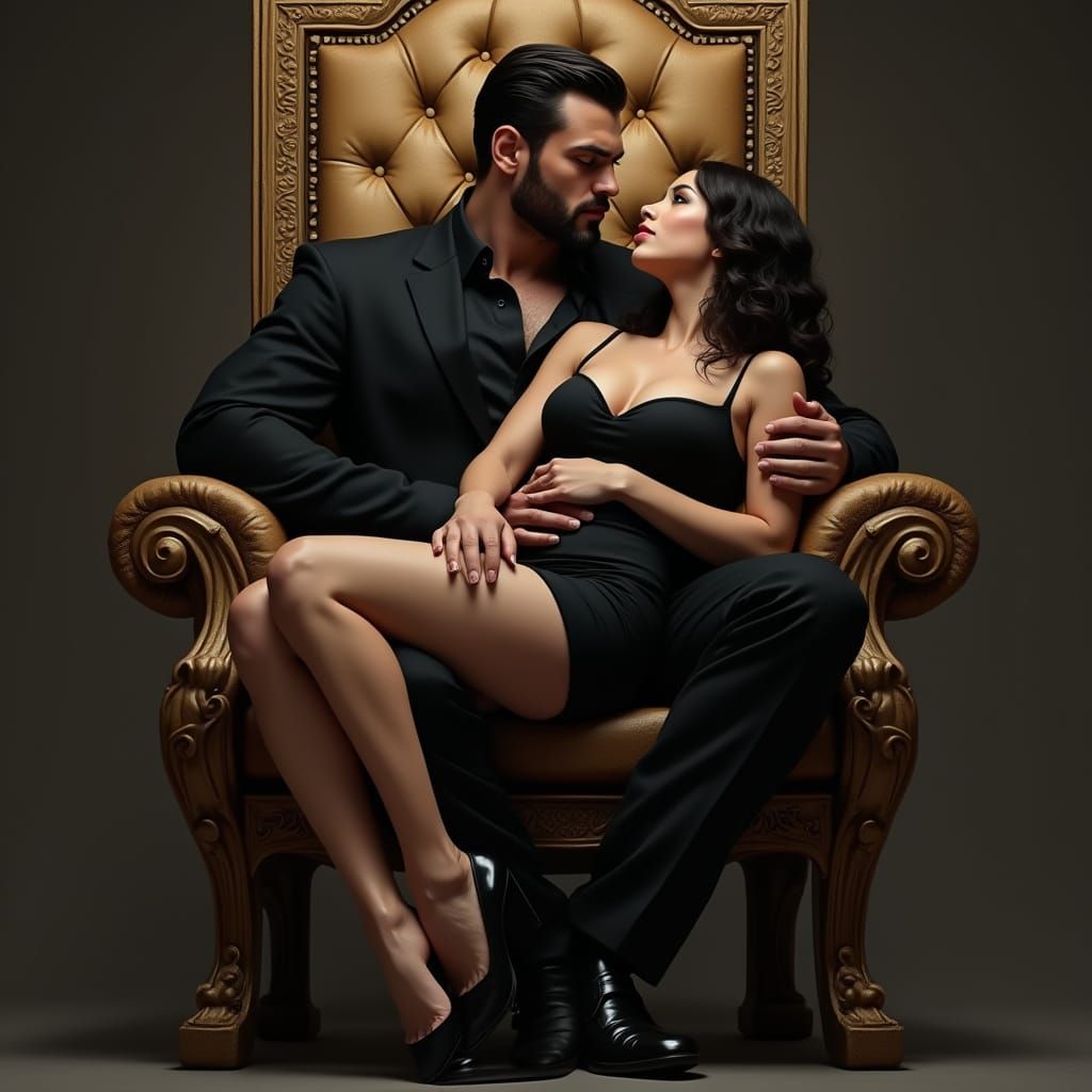 Godlike Masculine Figure Exudes Dominance and Authority