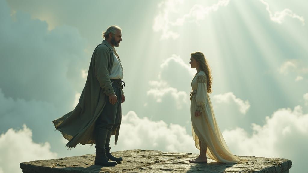 Cinematic Farewell of Celestial Father and Daughter in Ancie...