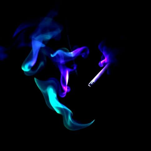 Mysterious Smoker in a Dark Fantasy World