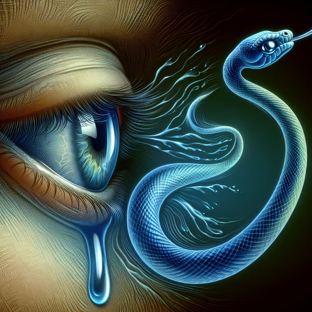 Tear Snake in Vivid, Transparent Beauty