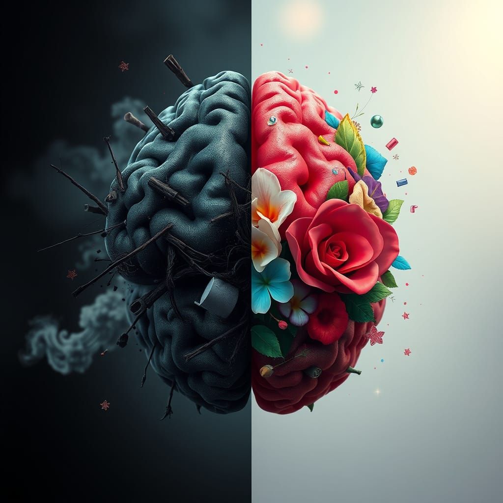 Dual Brain: Chaos and Peace in Modern Style