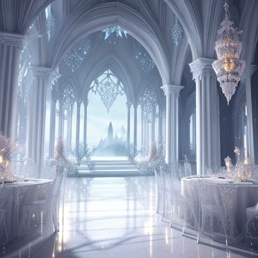 The dining hall of a high lord of the elves of Taléarintarat...