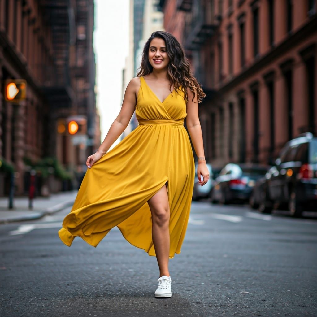 Joyful Amputee Dances in New York City Street