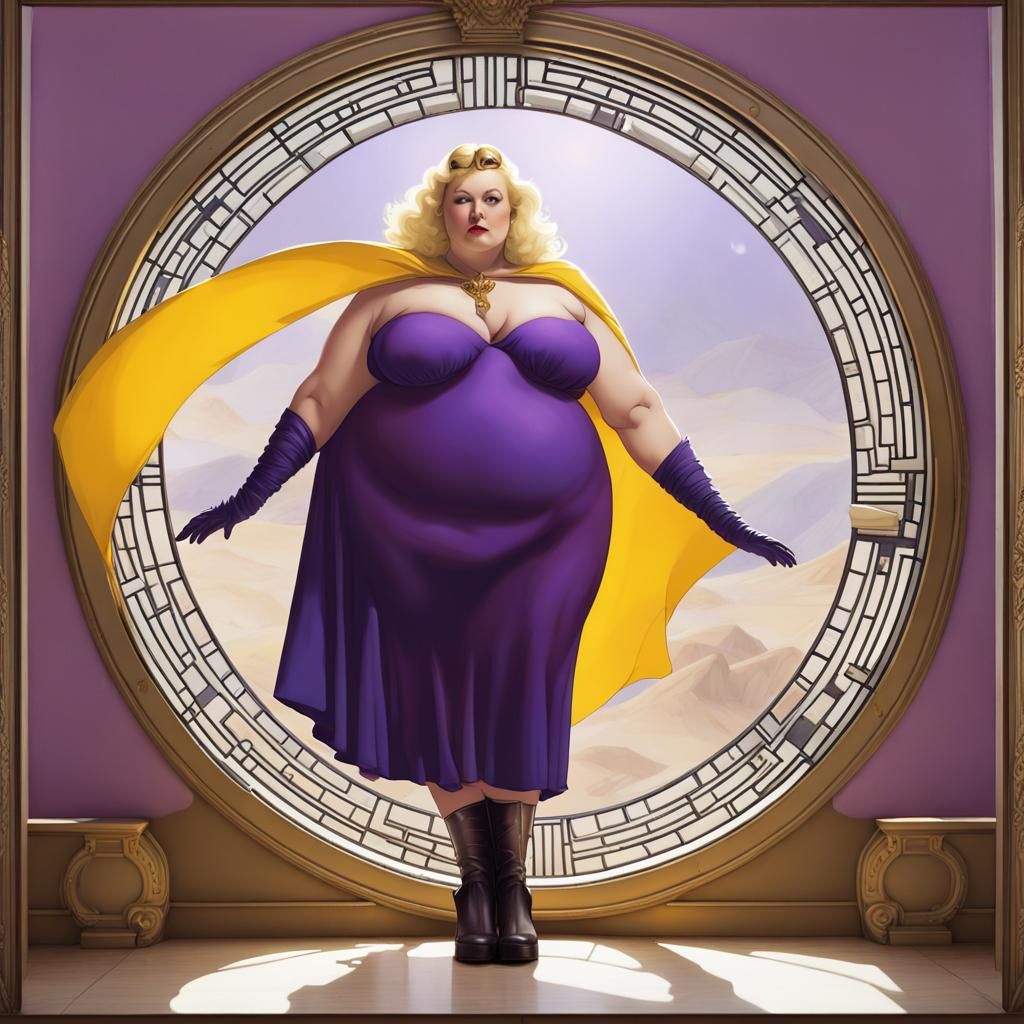 Supergoddess Dimensia in Art Deco Style