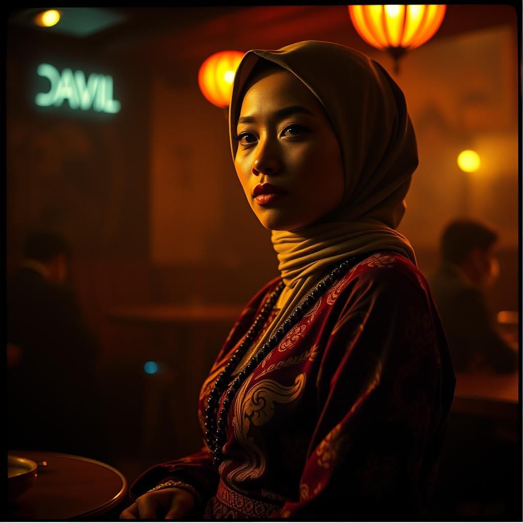 Javanese Woman in French New Wave Cinema Style