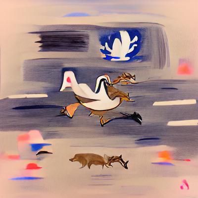 AI Generated Image of a Wild Goose Chase