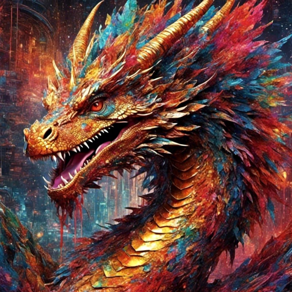 Colorful Dragon of Love and Freedom