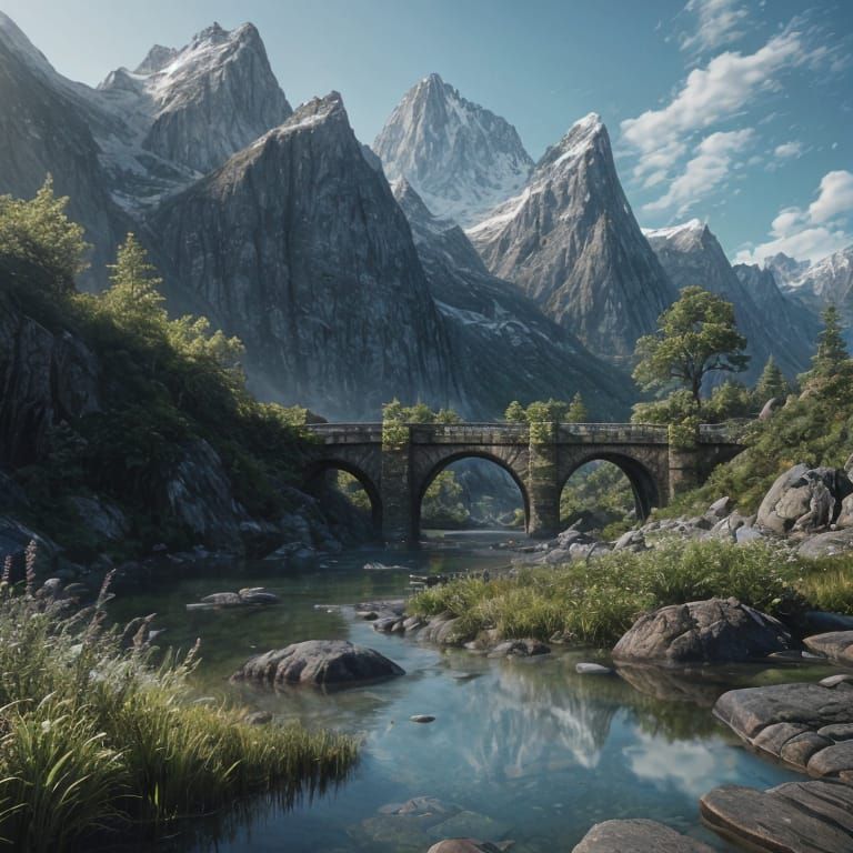 Abstract Wall Art in 3D Game Cinematic Style