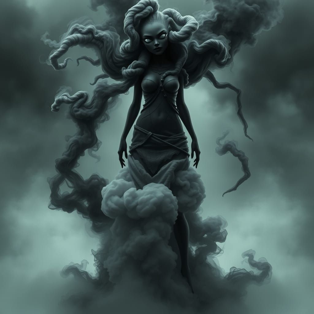Smoke Goddess Reigns Over Twisting Storm