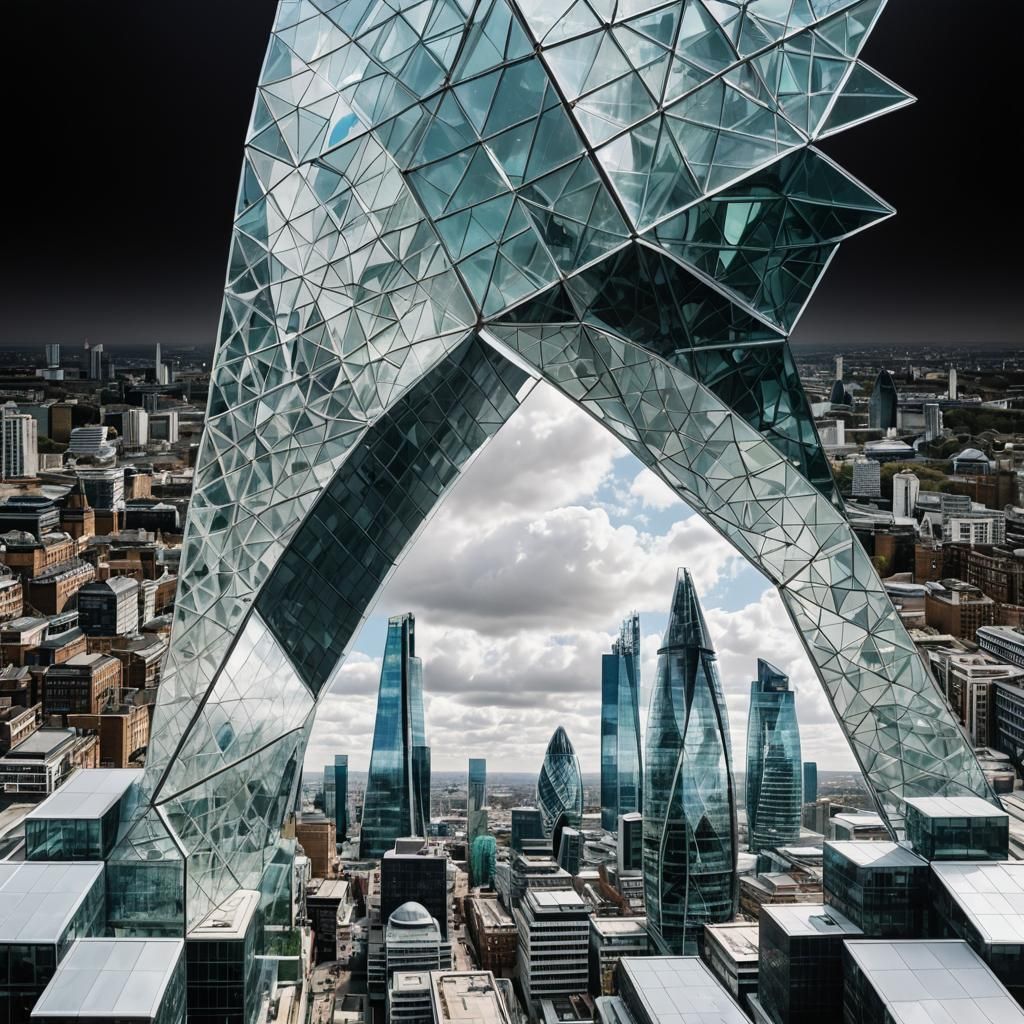 Crystalline Glass Cityscape of London