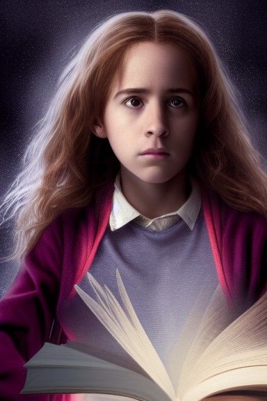 Hermione Granger Portrait in Detailed Matte Painting