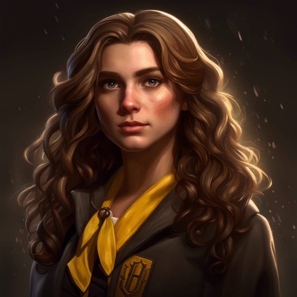 Hufflepuff Girl Portrait in 8k Resolution