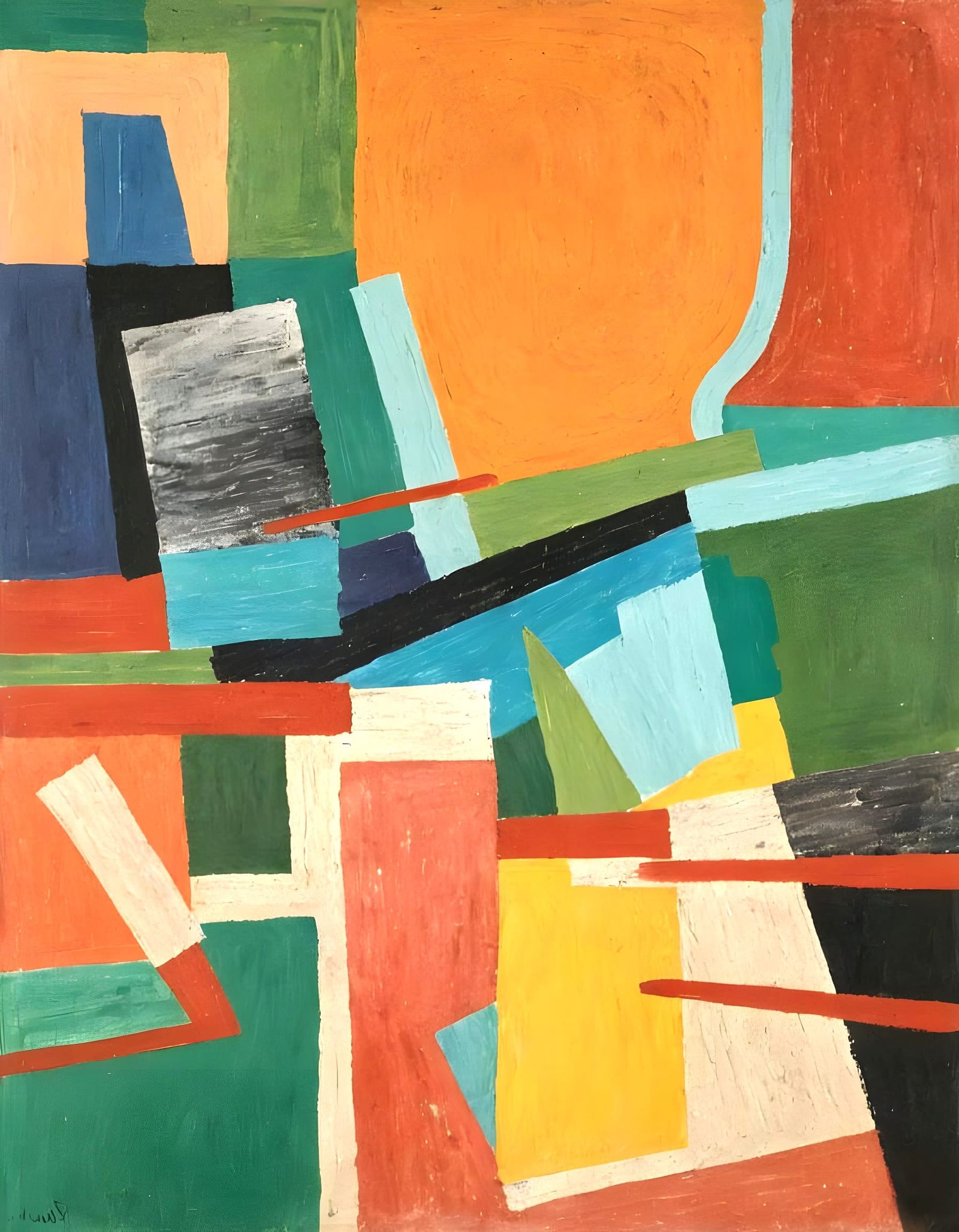 Impressionistic Garden Scenes in an Abstract Style