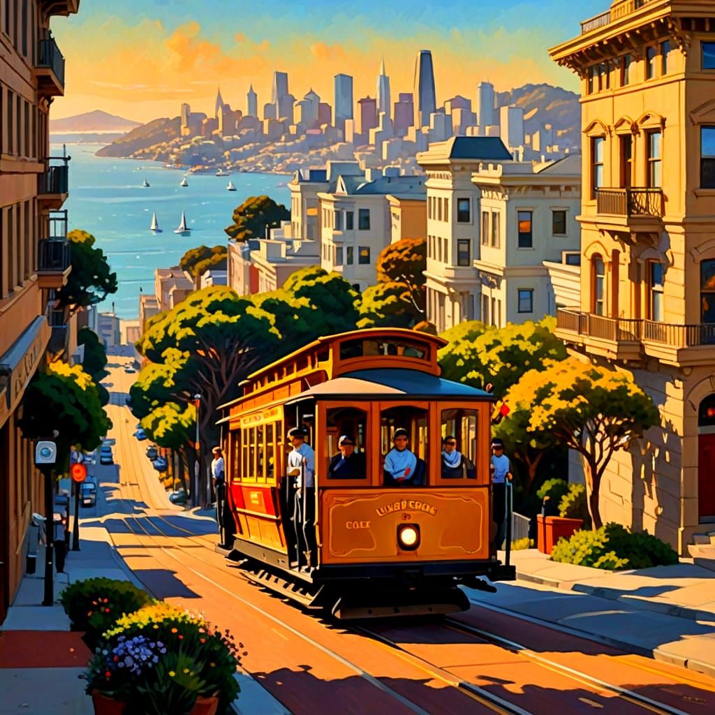 Vintage Cable Car Cruises San Francisco Hills