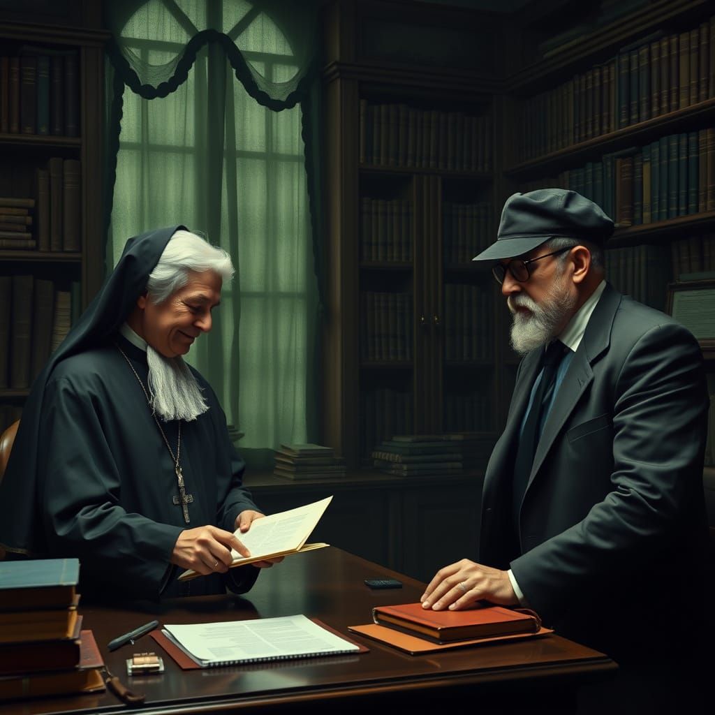 Catholic Priest Delivers Complaint to Wise Judge and Young D...