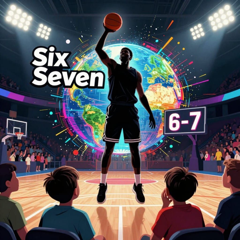 Basketball Player Mid-Game Echoes 'Six Seven' Meme