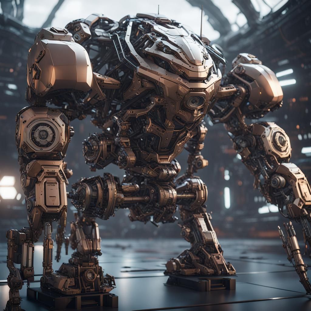 Intricate Sci-Fi Mech in Dramatic Cinematic Style