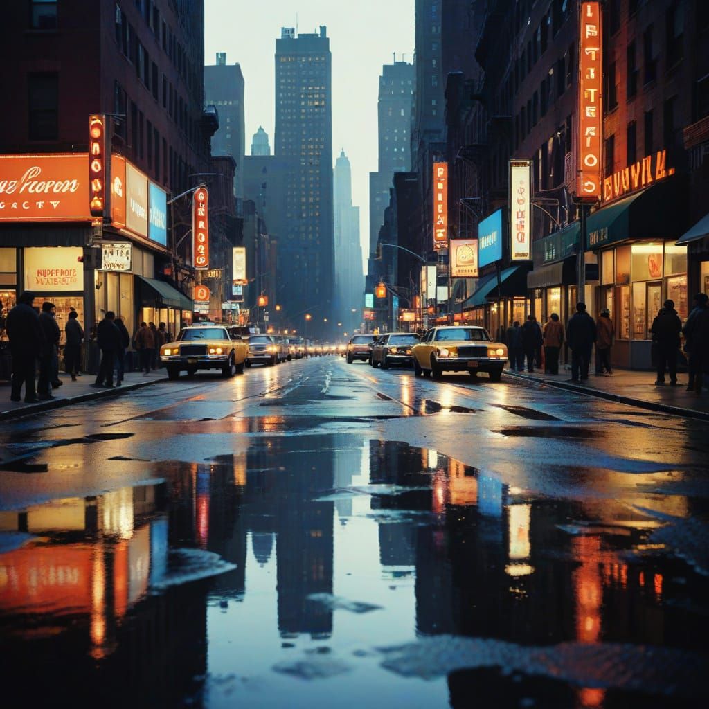 New York Street Photography in Saul Leiter Style