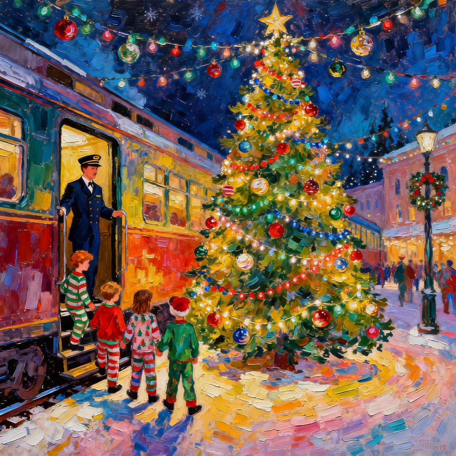 Polar Express Arrives at Festive Christmas Square