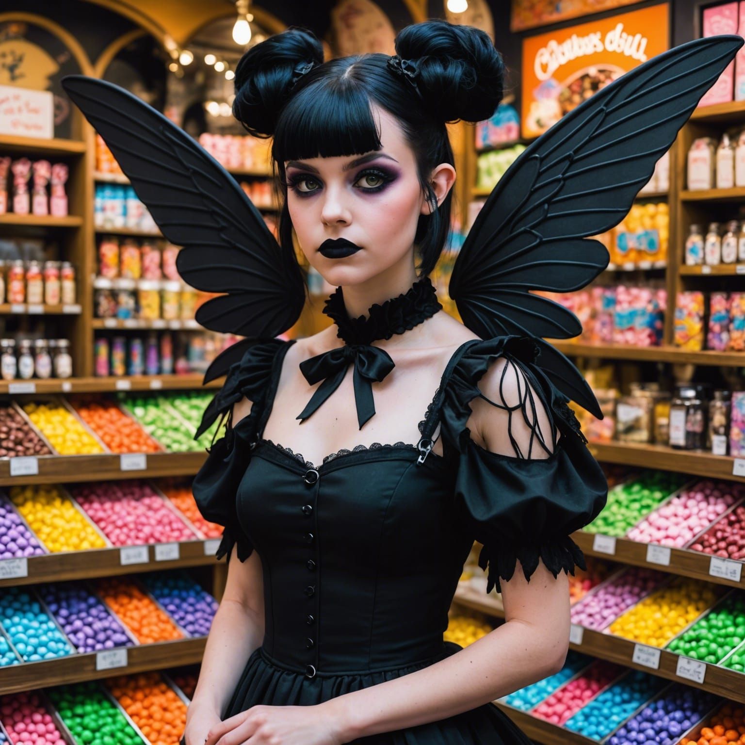 Gothic Pixie in a Candy Shop: Dark Fantasy Art