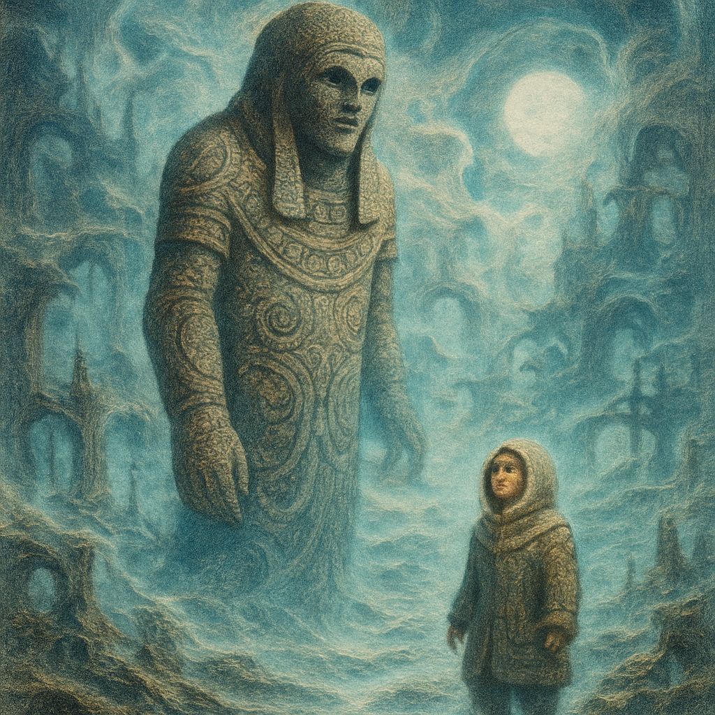 Jacquard Weave Ushabti Golem Inuk Otherworldly Environment