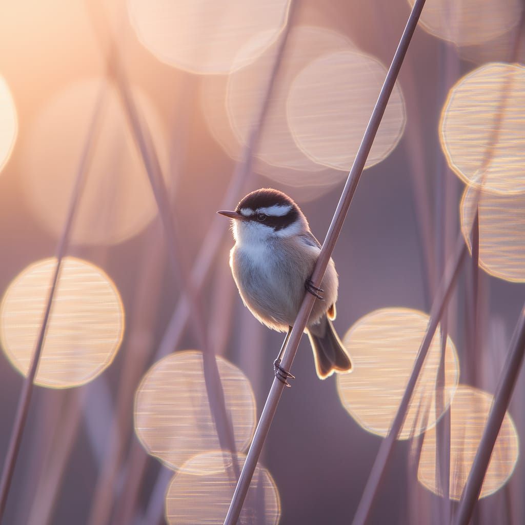 Serene Bird in Soft Golden Light