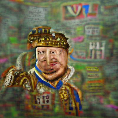 King Henry VIII Portrait in Detailed Painting Style