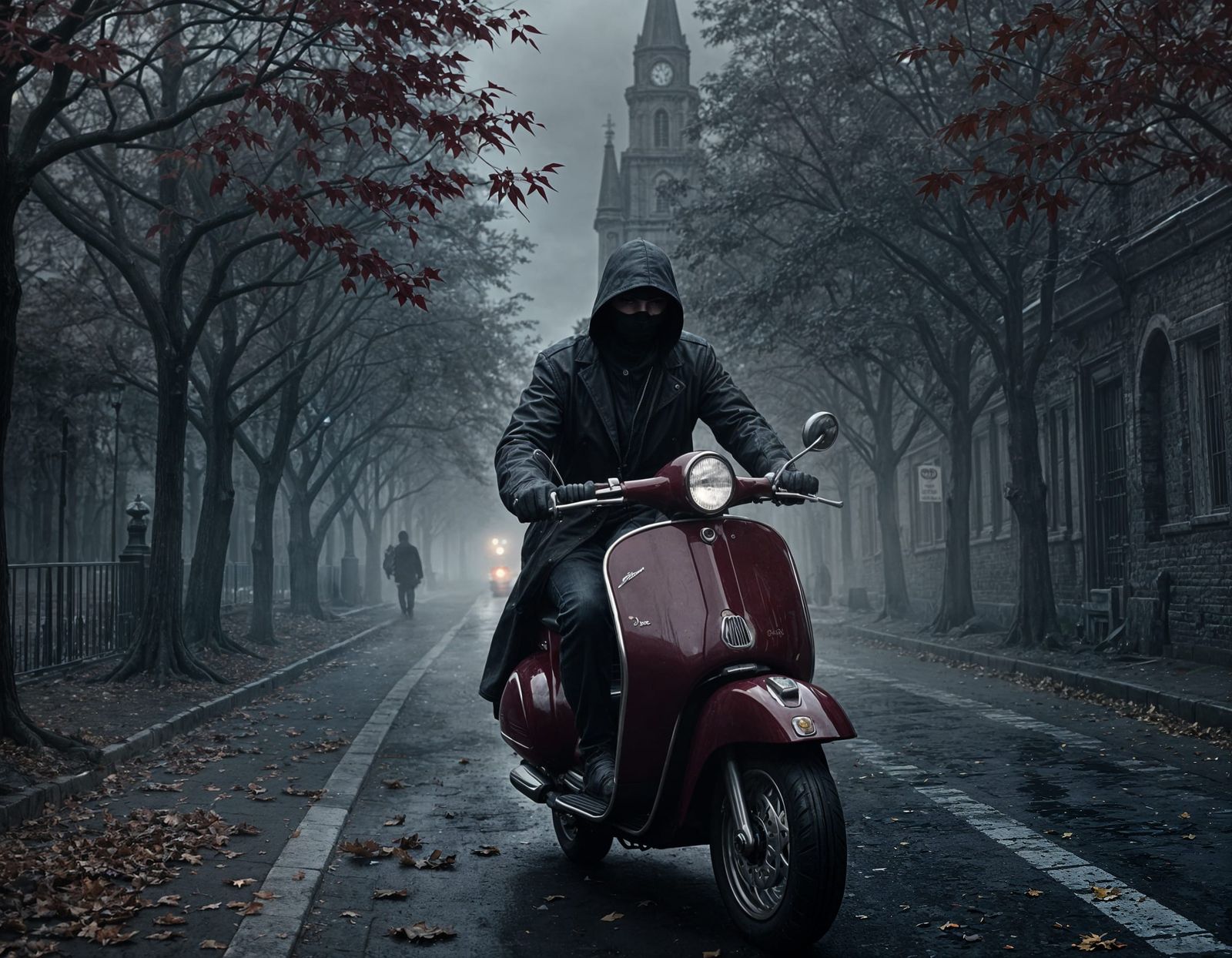 Goth Vespa Scooter