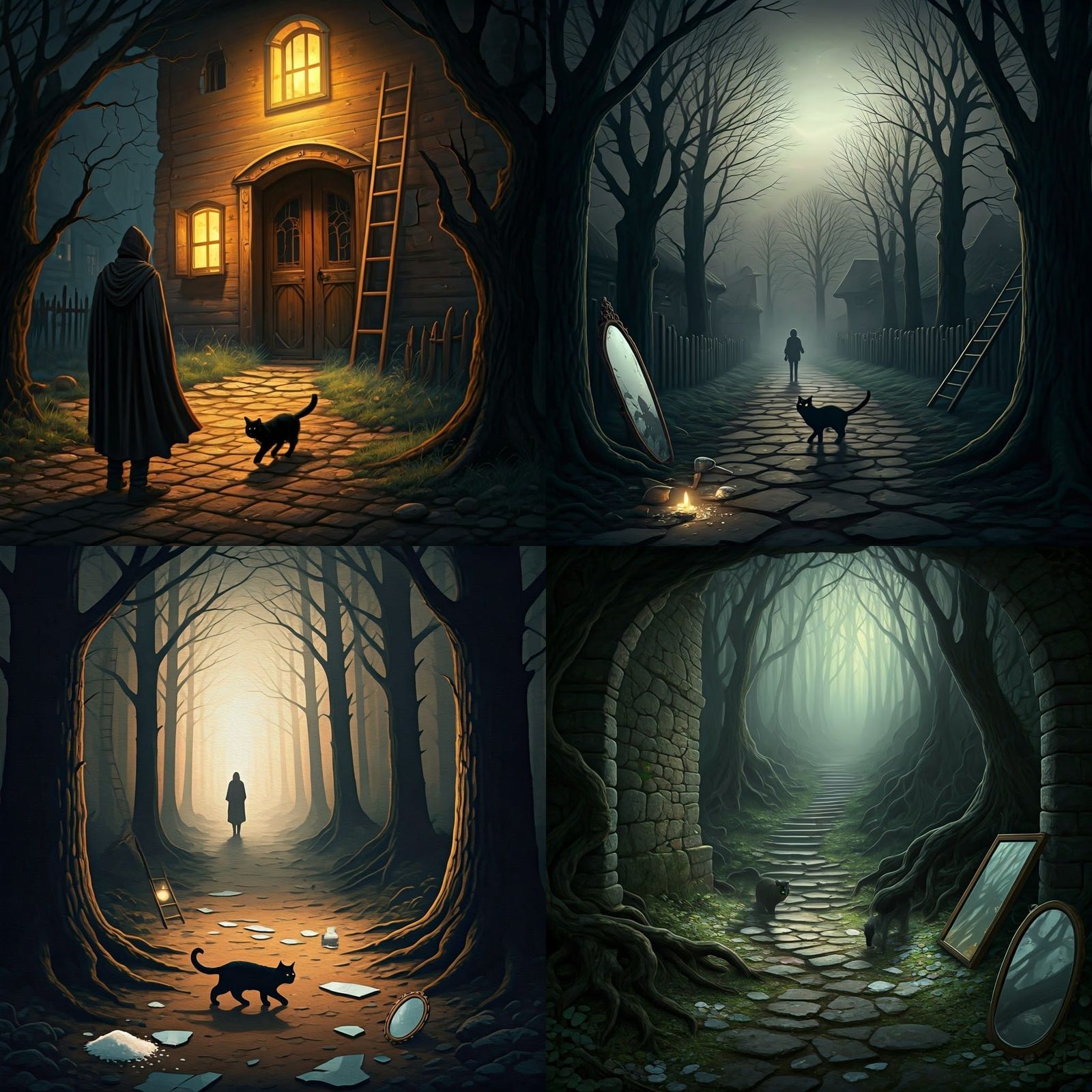 Eerie Superstitions: Black Cats and Broken Mirrors