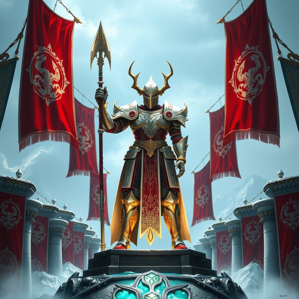 Ayleid Sentinel on Sky Platform, Futuristic Style