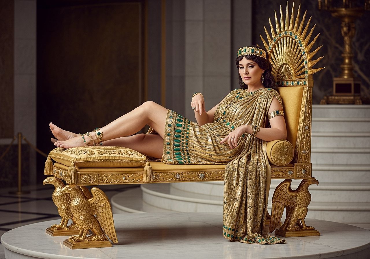 Empress Theodora on Jeweled Chaise Longue, Professional Phot...