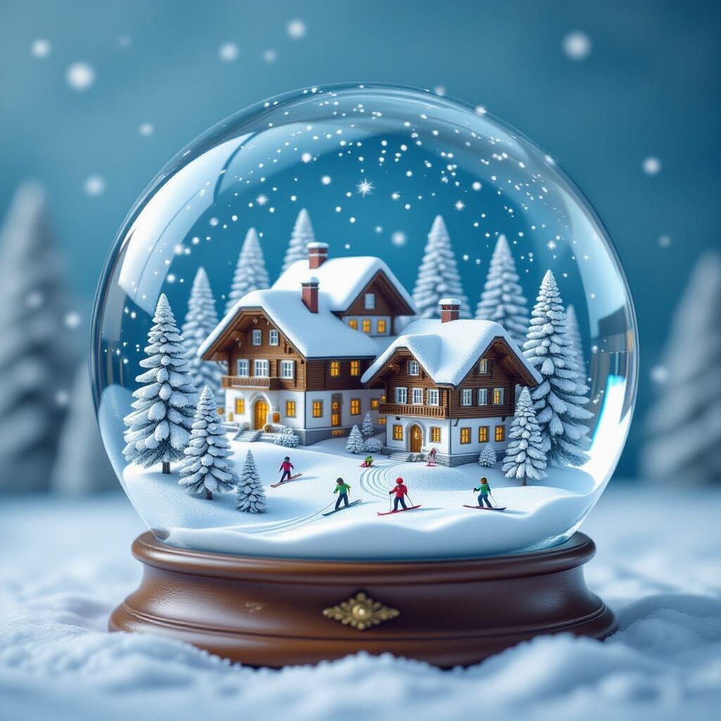 Snow Globe World: A Hyperrealistic Digital Masterpiece