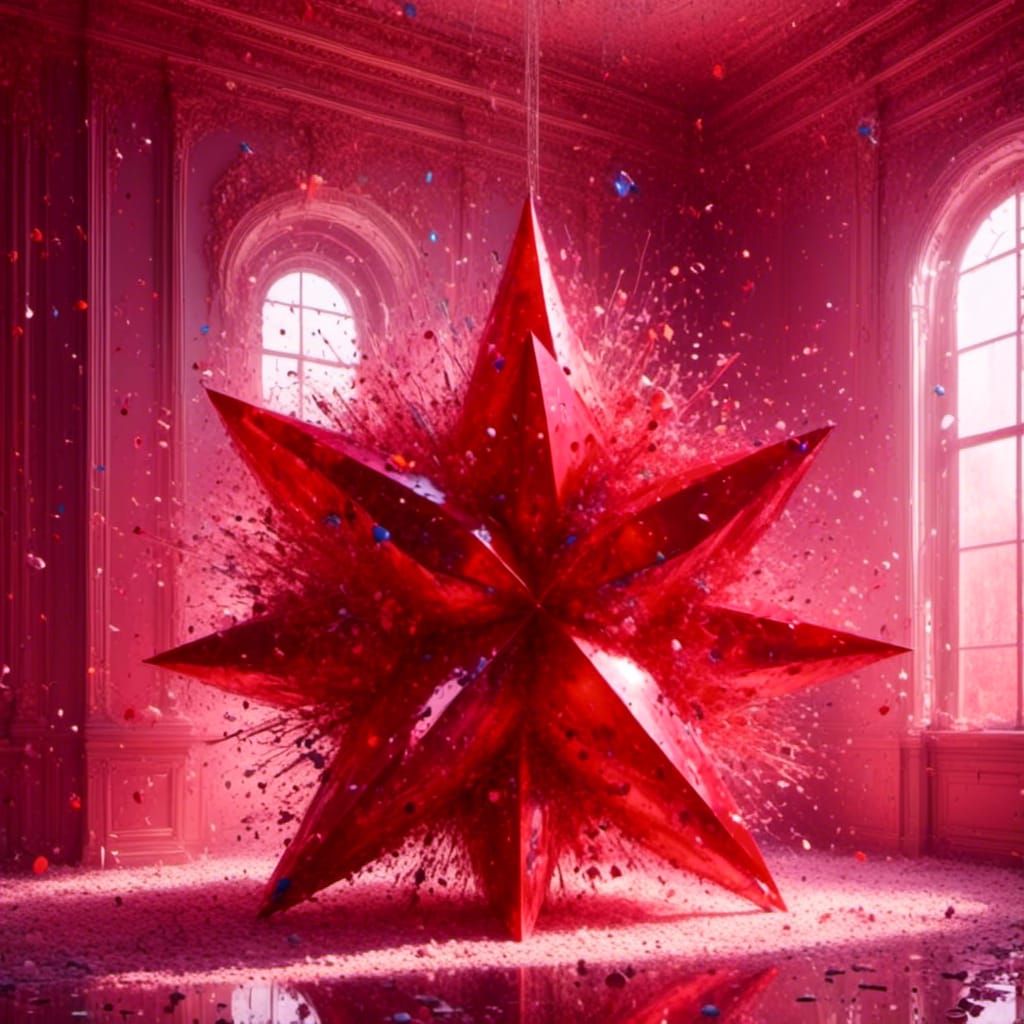 Giant Red Star in Sci-Fi Style