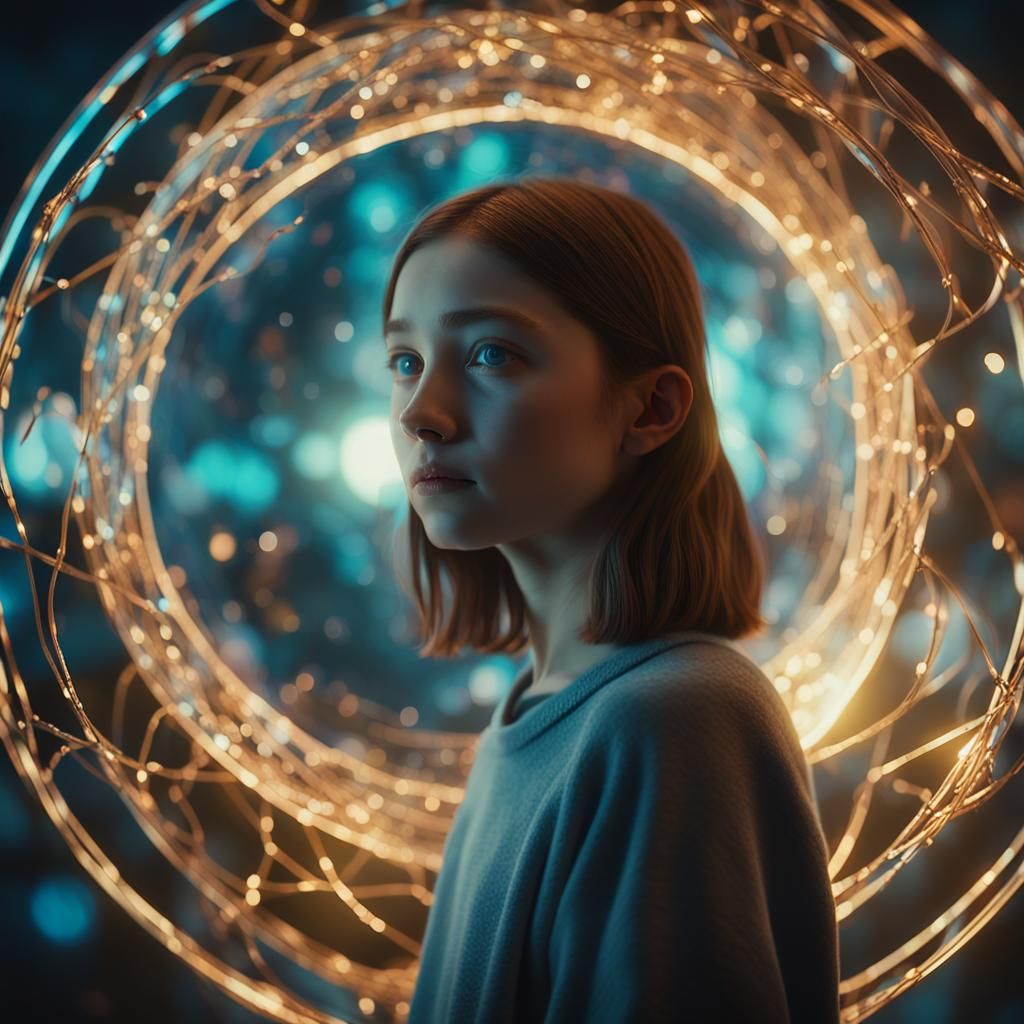 Mystical Orb Portrait: A Hyper-Realistic Digital Masterpiece